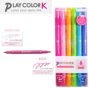 Tombow PLAY COLOR K 수성 싸인펜 6컬러세트